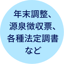 年末調整、源泉徴収票、各種法定調書など